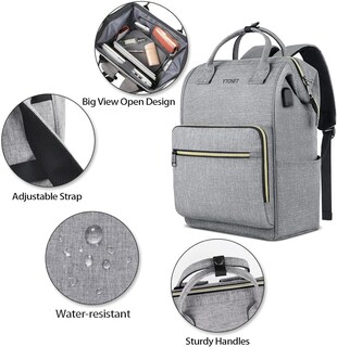 Foto 5 | Mochila Ytonet para Laptop 17,3'' Gris - Venta Internacional