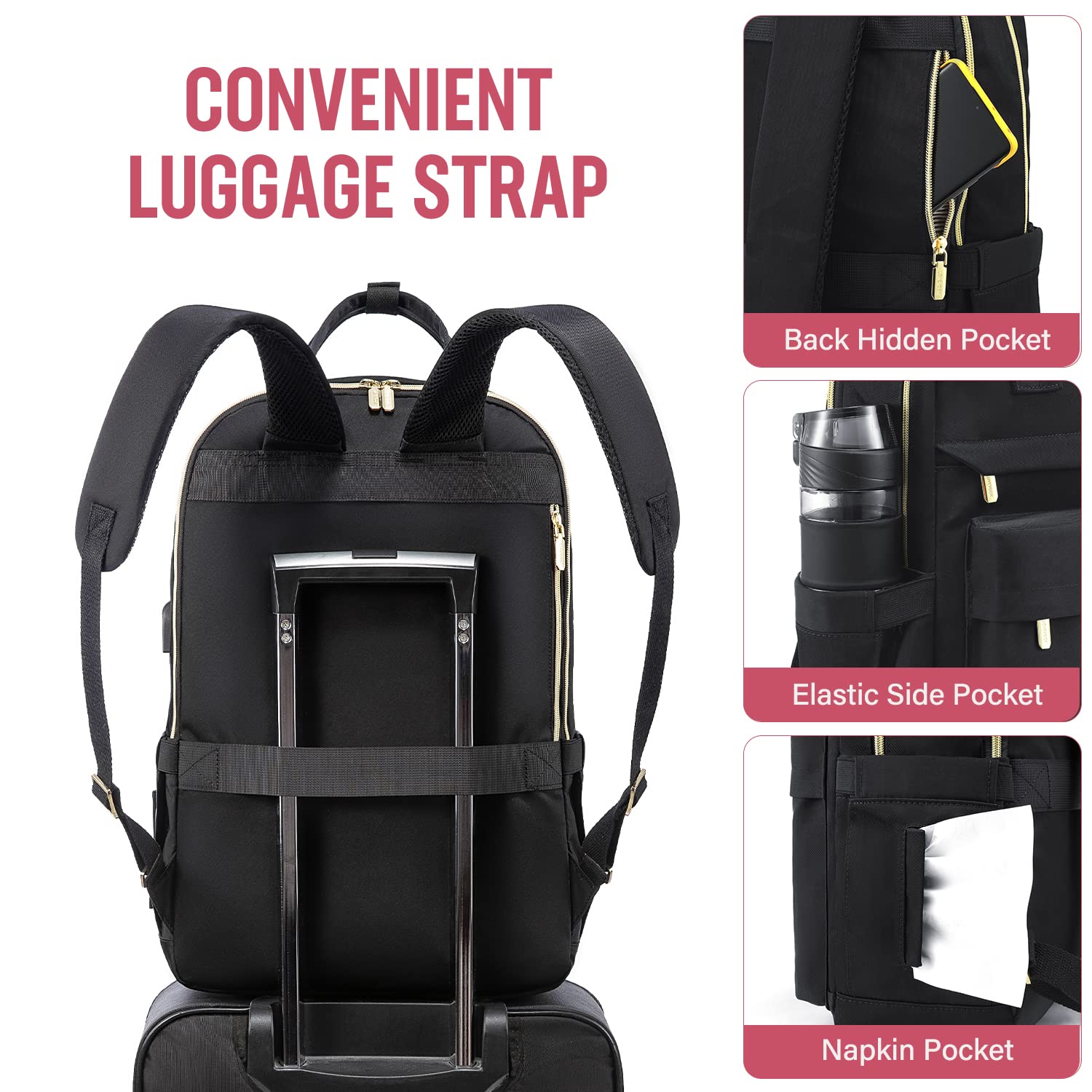 Foto 4 | Mochila para Laptop Lovevook 17,3'' con Puerto Usb - Venta Internacional