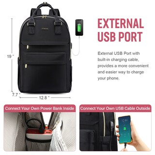 Foto 5 | Mochila para Laptop Lovevook 17,3'' con Puerto Usb - Venta Internacional