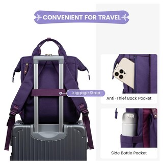 Foto 4 | Mochila Lovevook Morada para Laptop de 15.6"-Venta Internacional