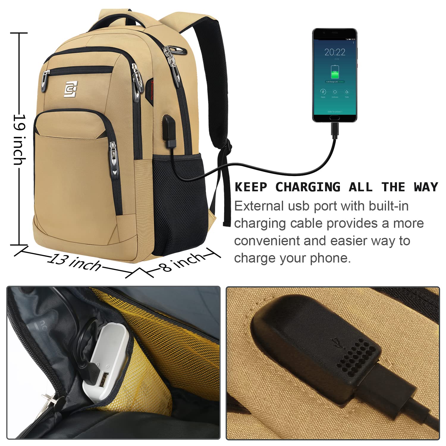Foto 3 | Mochila para Portátil Volher Business Travel Antirrobo 15.6 - Venta Internacional