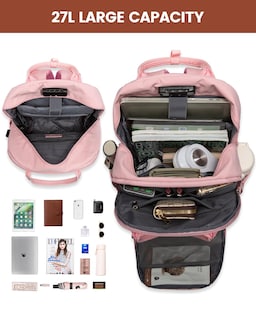 Foto 2 | Mochila Lovevook Rosa para Laptop de 15.6"-Venta Internacional