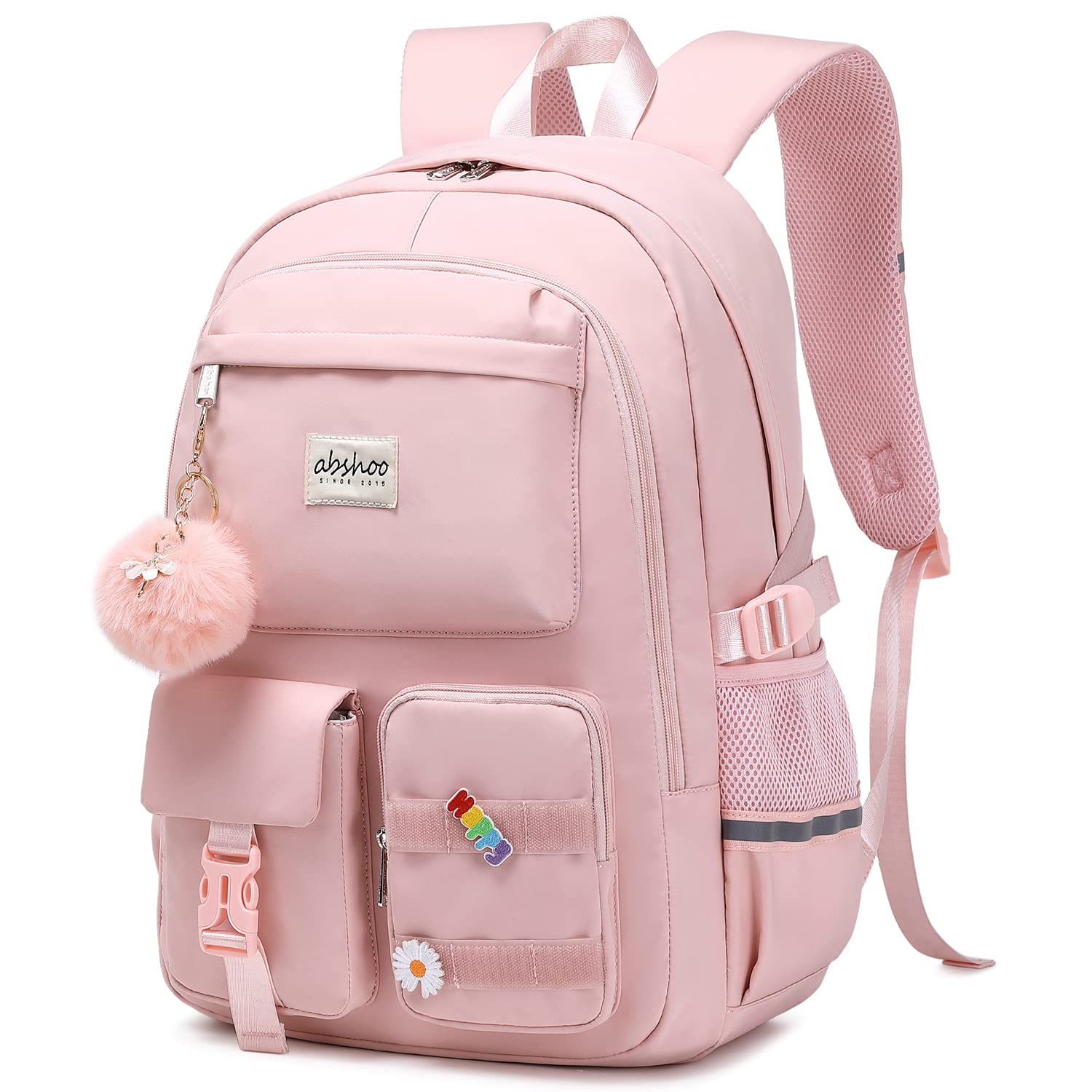 Foto 3 pulgar | Mochila Abshoo Big Student Rosa - Venta Internacional