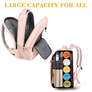 Foto 7 | Mochila Matein para Laptop de 15.6 Pulgadas con Puerto USB Rosa - Venta Internacional