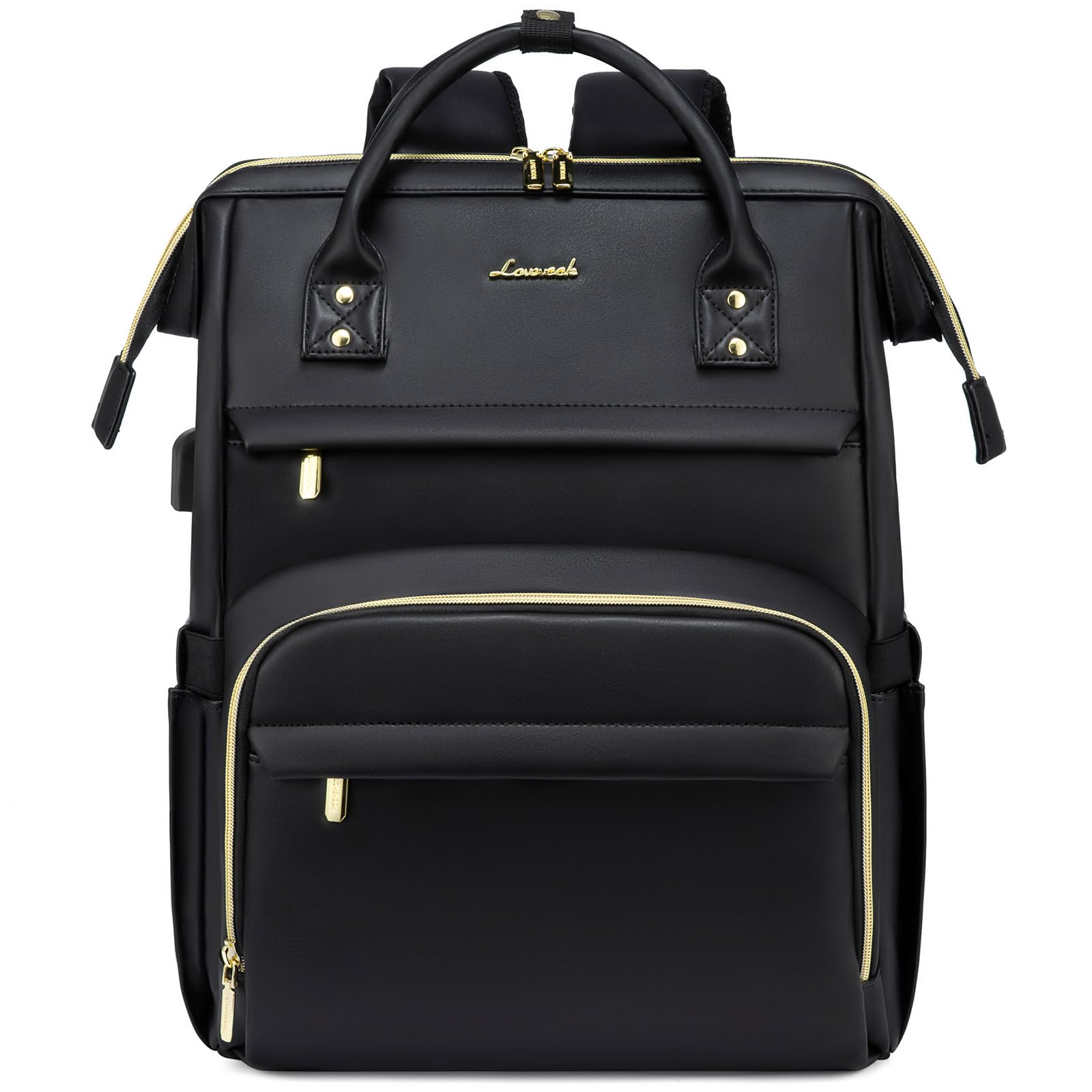 Foto 2 pulgar | Mochila para Portátil Lovevook de Piel Negra - Venta Internacional