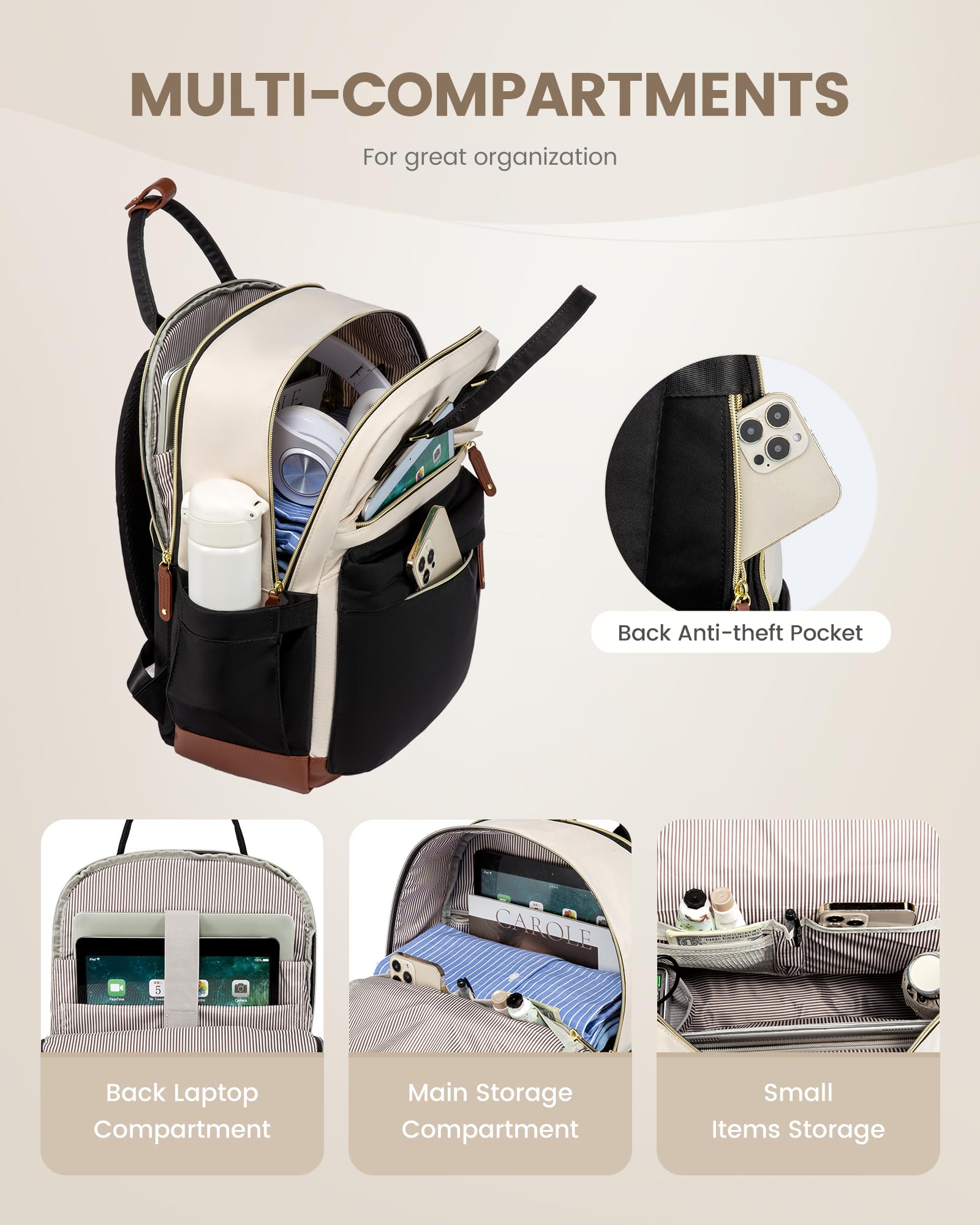 Foto 2 | Mochila Lovevook para Laptop 15,6 Pulgadas- Venta Internacional