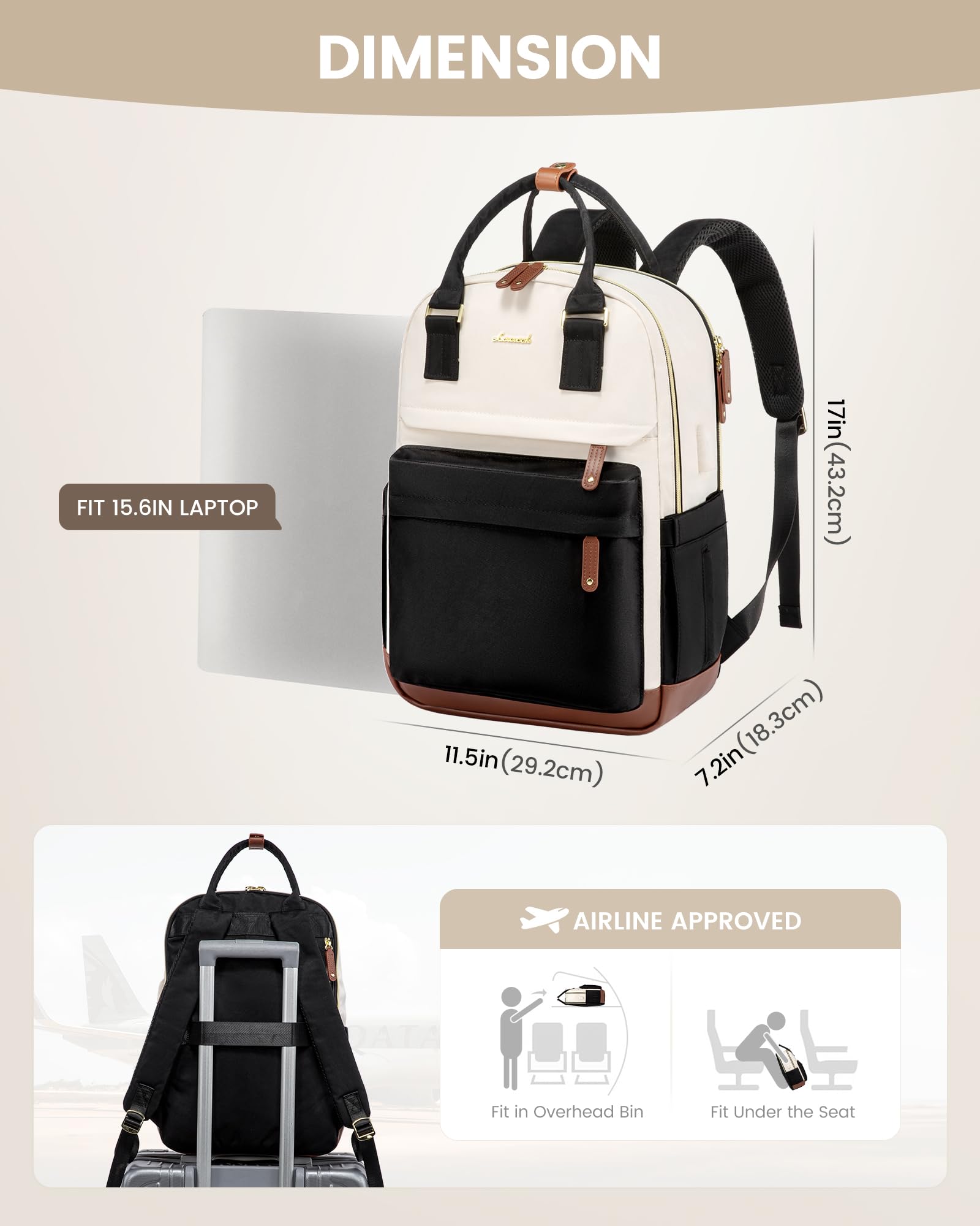Foto 4 pulgar | Mochila Lovevook para Laptop 15,6 Pulgadas- Venta Internacional