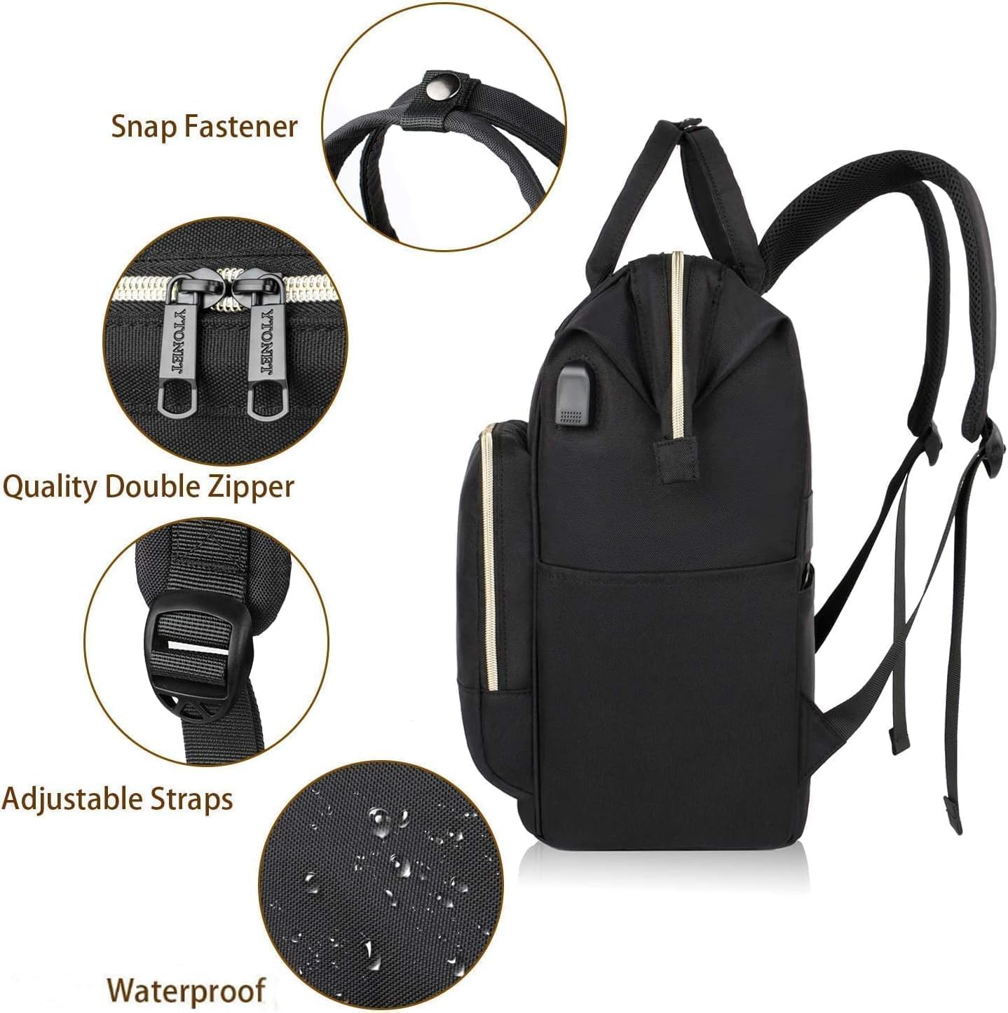 Foto 5 pulgar | Mochila Ytonet para Laptop 17,3'' Negro - Venta Internacional