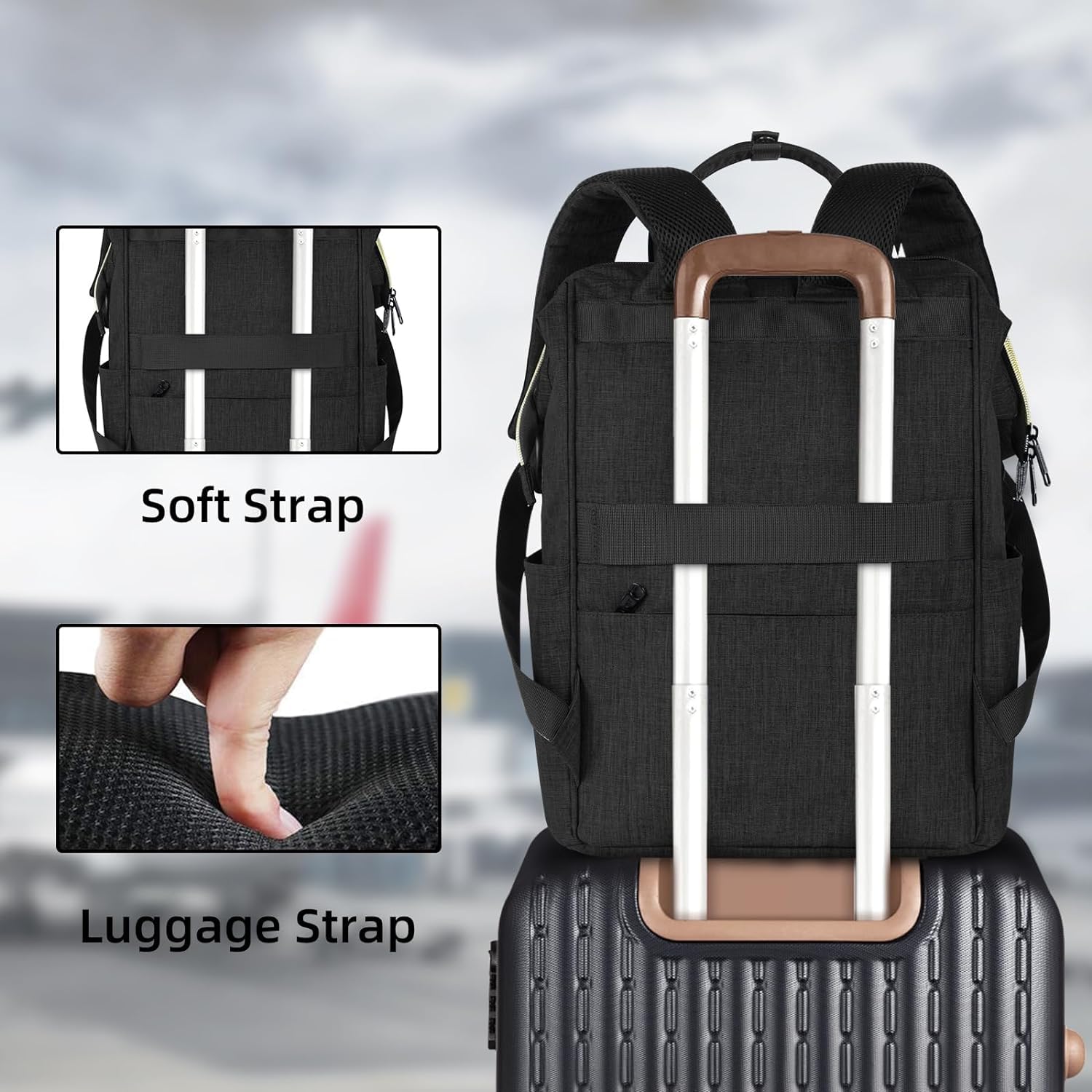 Foto 6 pulgar | Mochila Ytonet para Laptop 17,3'' Negro - Venta Internacional