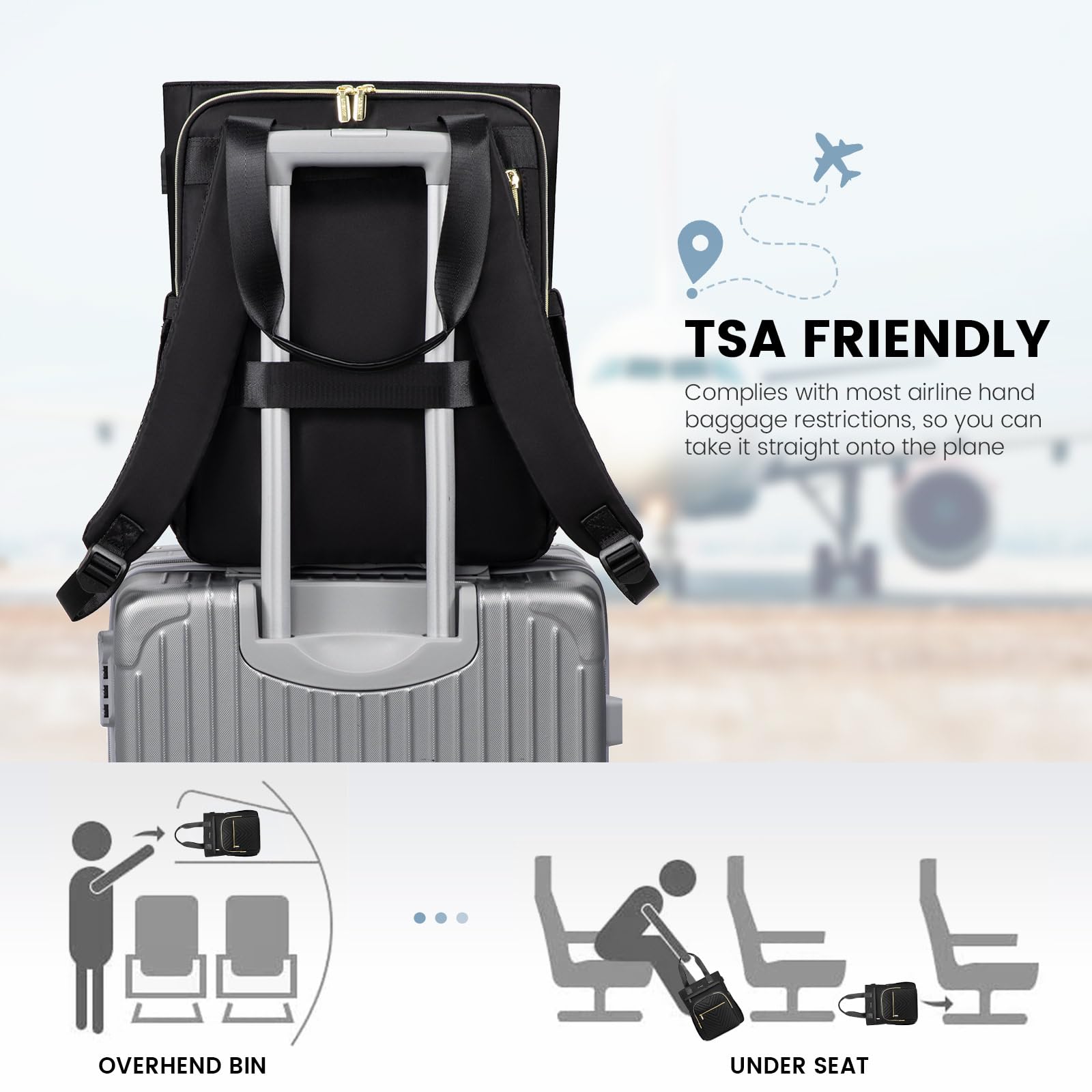 Foto 5 pulgar | Mochila para Portátil Lovevook Impermeable Negra - Venta Internacional