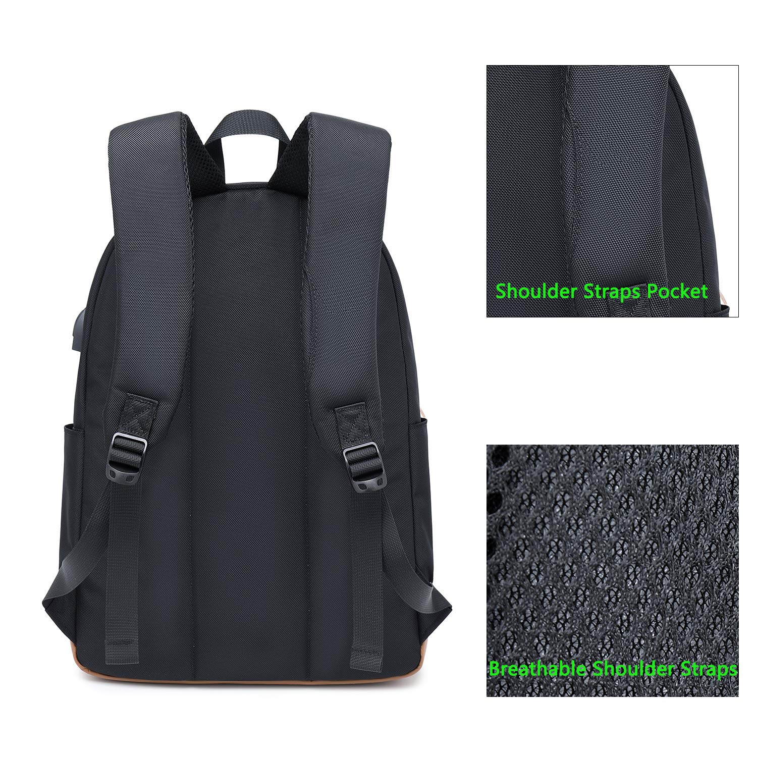 Foto 5 pulgar | Mochila Abshoo Classical Basic Negra - Venta Internacional