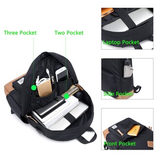 Foto 5 | Mochila Abshoo Classical Basic Negra - Venta Internacional