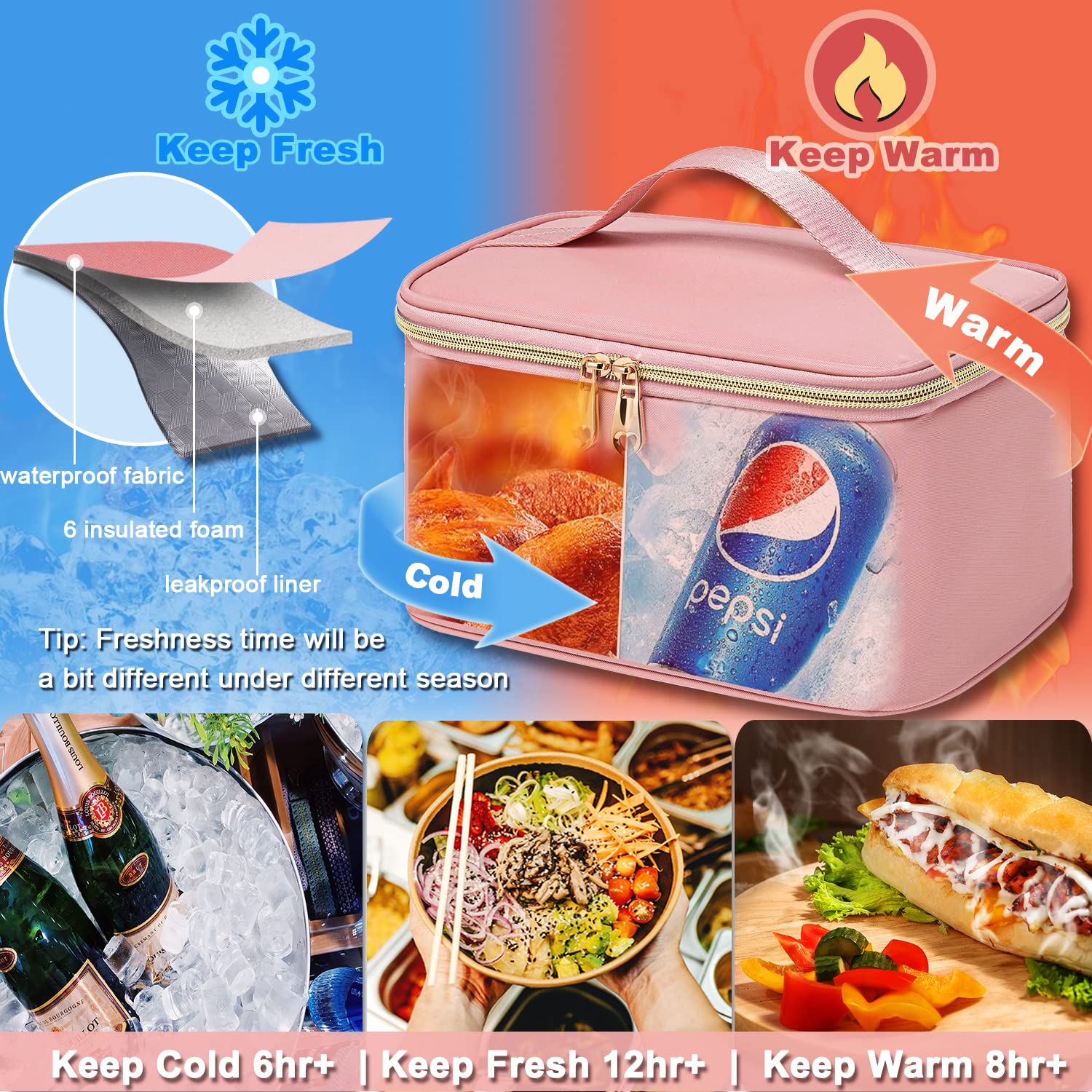 Foto 4 pulgar | Mochila Weitars para Mujer con Espacio para Portátil de 15,6 Pulgadas + Lonchera - Venta Internacional