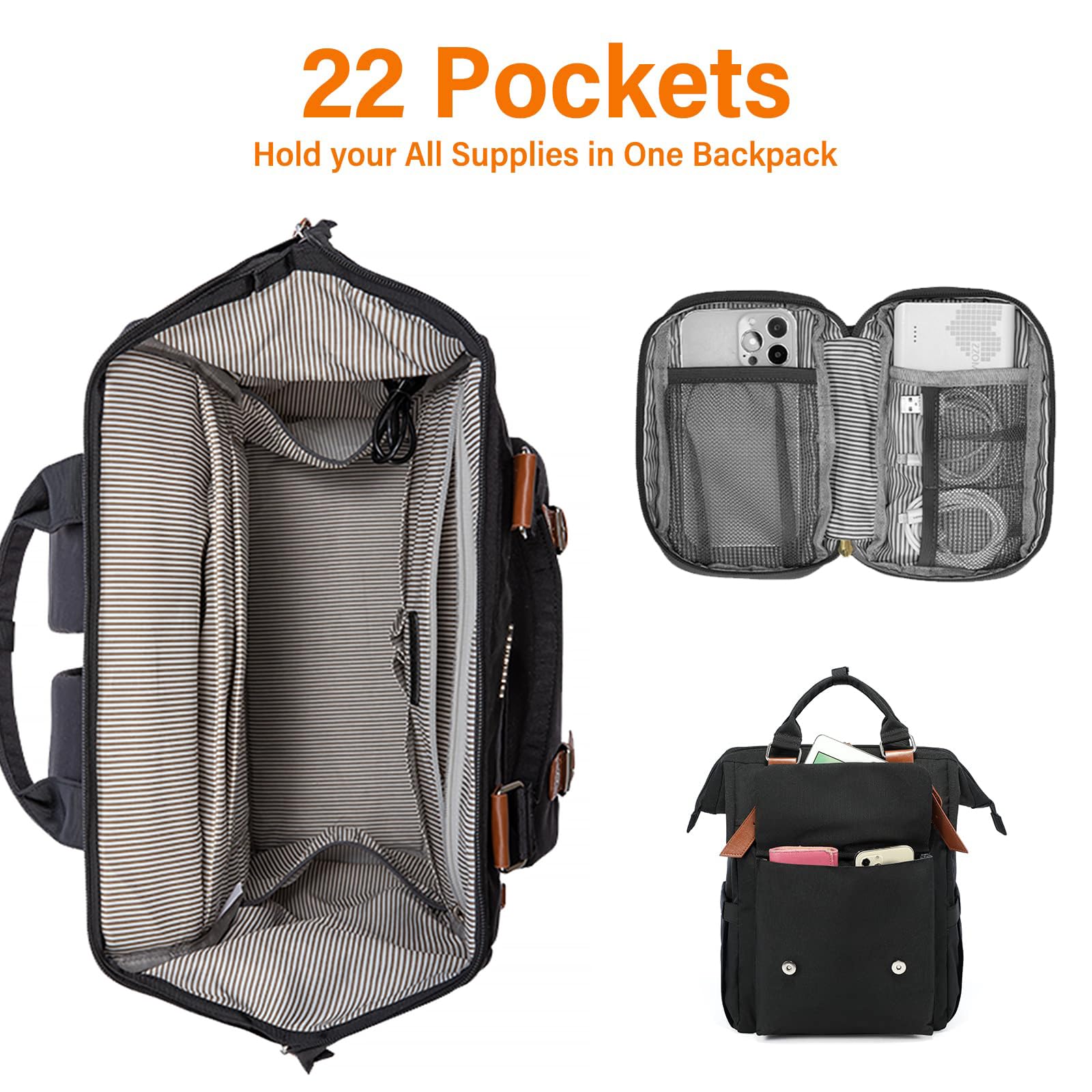 Foto 7 pulgar | Mochila para Portátil Lovevook para Mujer de 15,6 Pulgadas con Puerto USB Negro - Venta Internacional