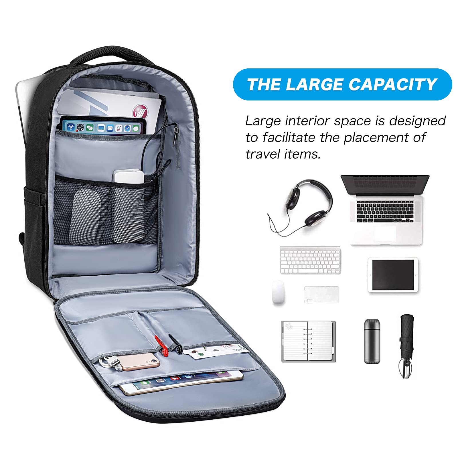 Foto 5 pulgar | Mochila para Portátil Mosiso 15.6-16 Pulgadas 3.5 L Impermeable Negra - Venta Internacional
