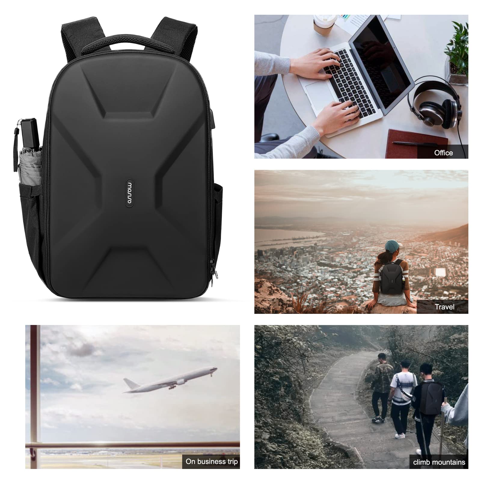 Foto 7 pulgar | Mochila para Portátil Mosiso 15.6-16 Pulgadas 3.5 L Impermeable Negra - Venta Internacional