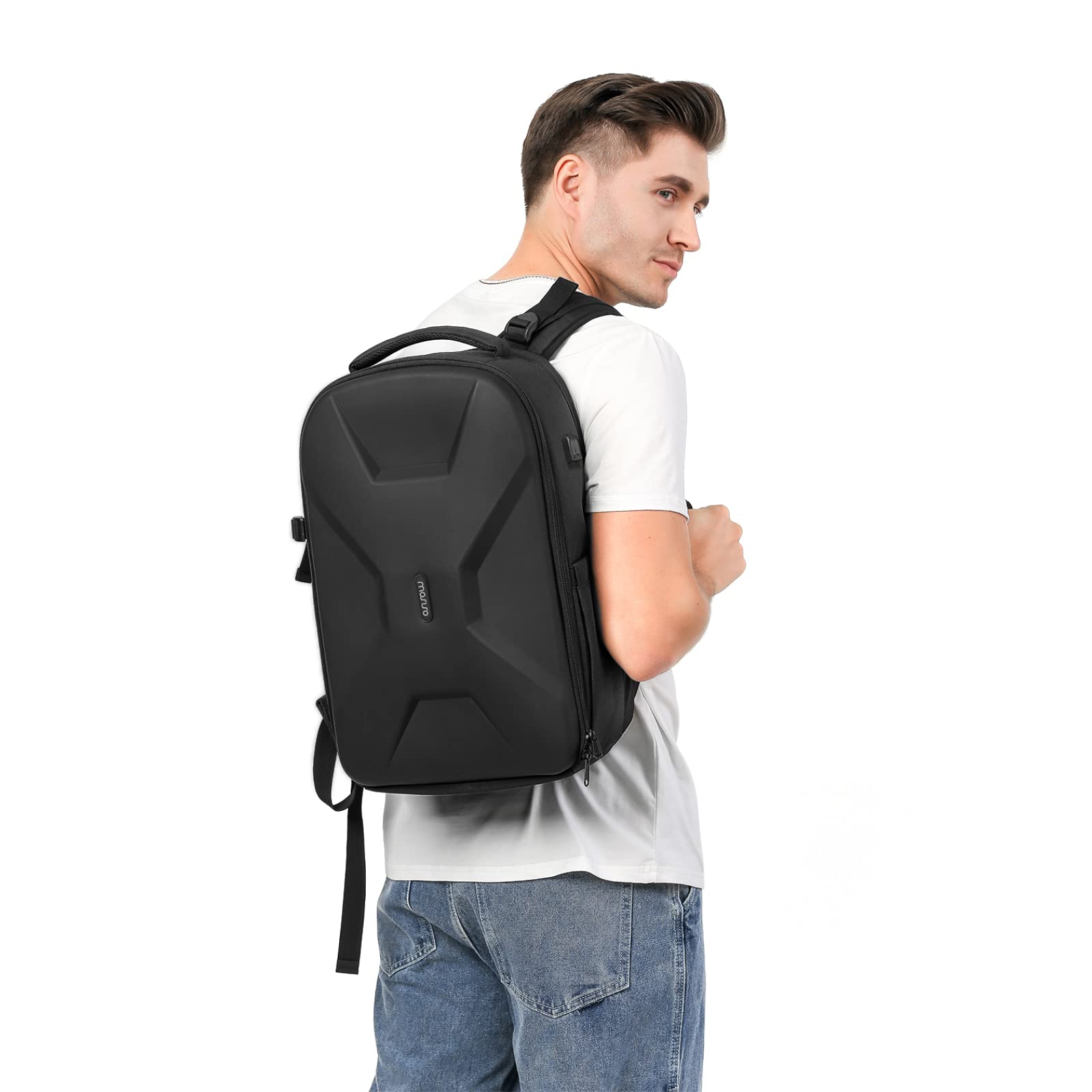 Foto 7 | Mochila para Portátil Mosiso 15.6-16 Pulgadas 3.5 L Impermeable Negra - Venta Internacional