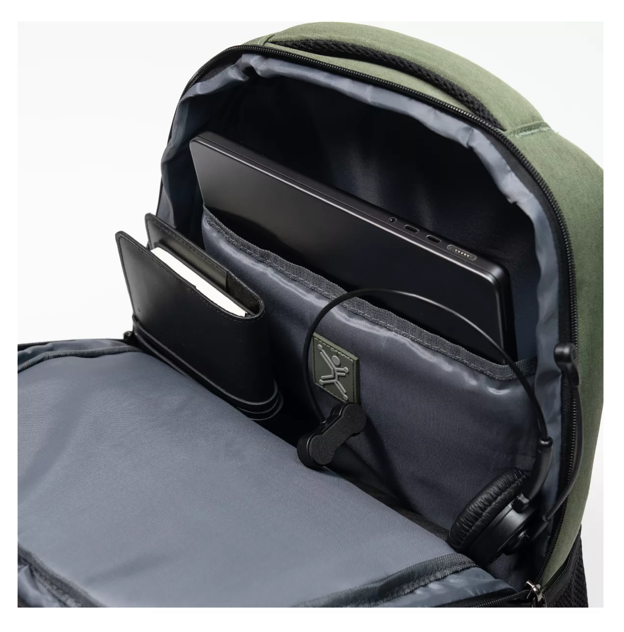 Foto 5 pulgar | Mochila Para Laptop 15.6 - 17 Amplia Y Resistente, Verde