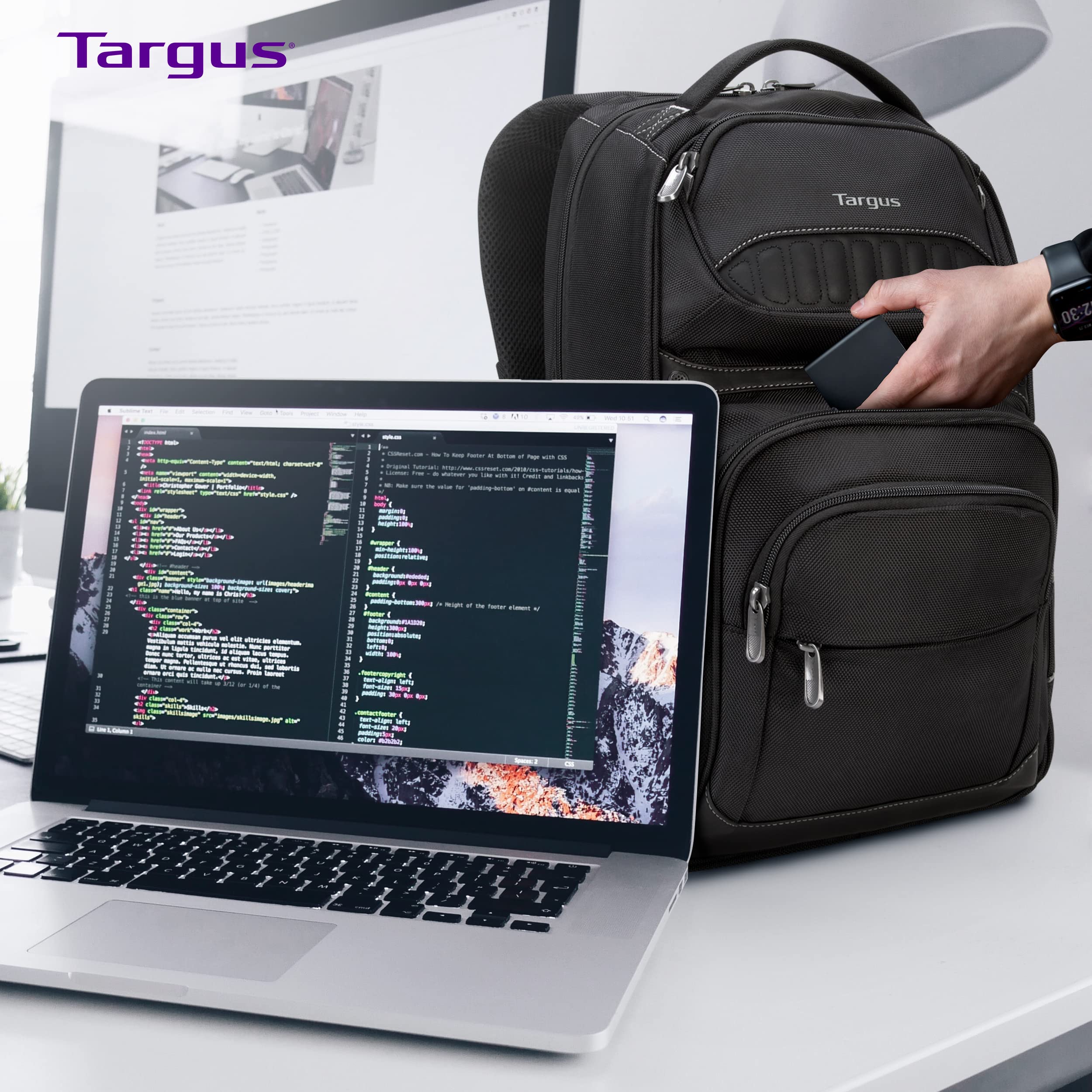 Foto 3 pulgar | Mochila Targus Legend Iq para Laptop 16 Pulgadas Negro - Venta Internacional