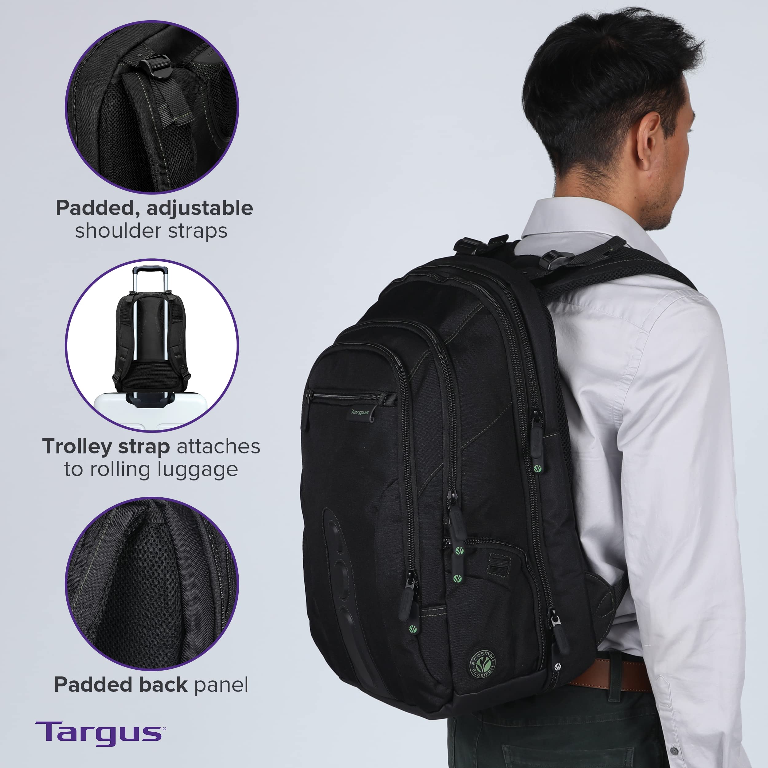 Foto 7 pulgar | Mochila Targus Spruce Ecosmart Travel para Laptop 17 Pulgadas - Venta Internacional