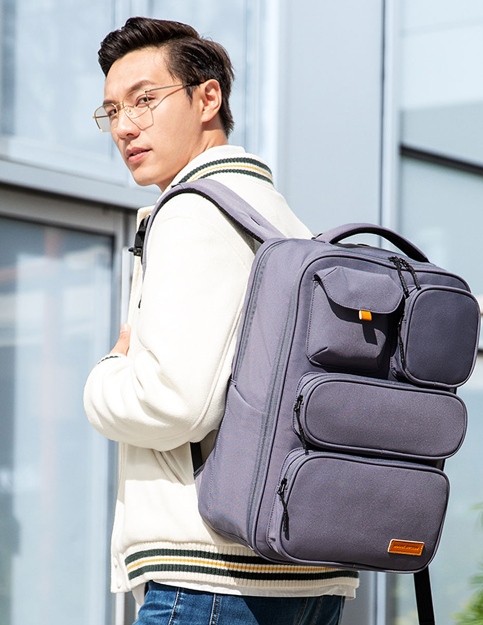 Foto 2 | Mochila Casual Marca Mark Ryden Modelo 9004 Color Gris Repelente Al Agua