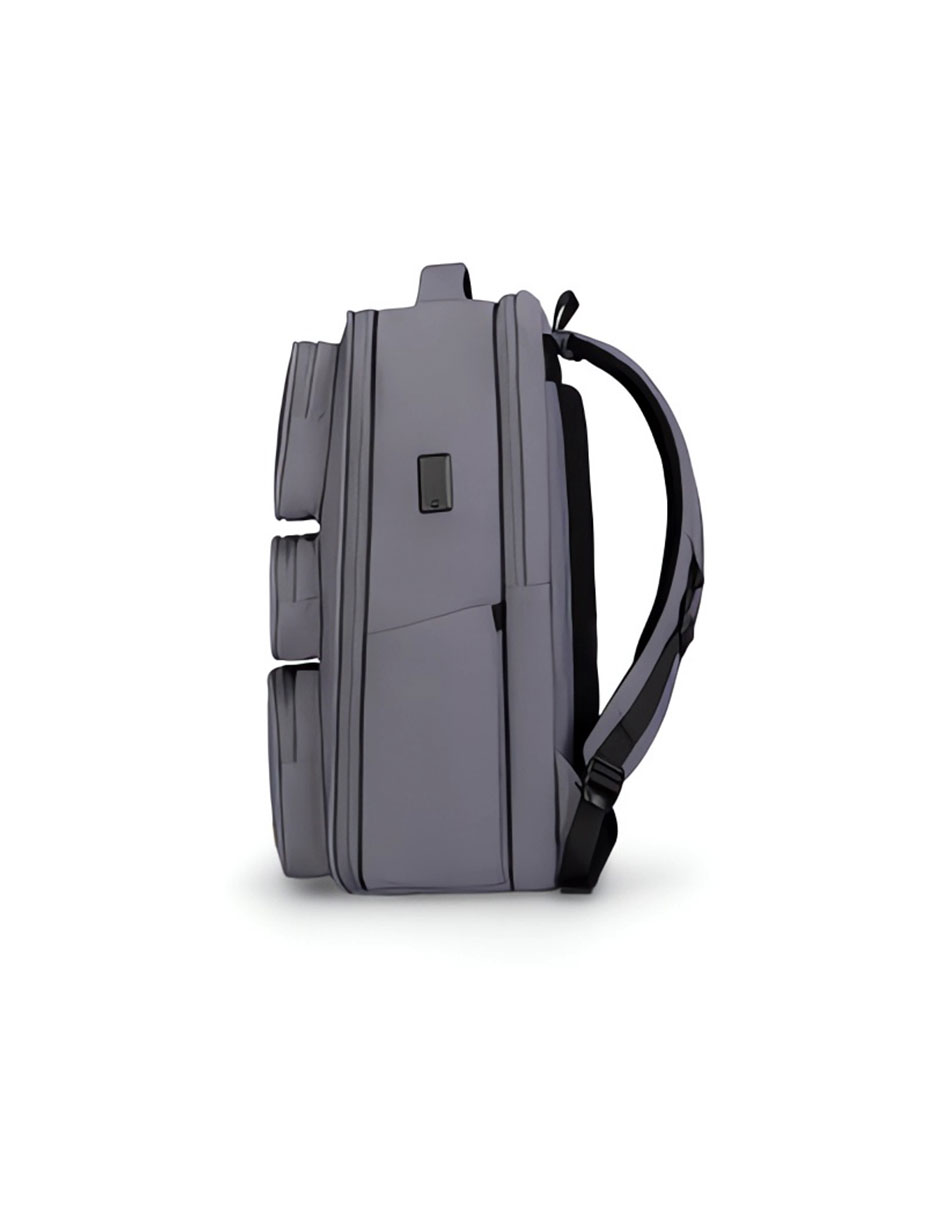 Foto 4 pulgar | Mochila Casual Marca Mark Ryden Modelo 9004 Color Gris Repelente Al Agua
