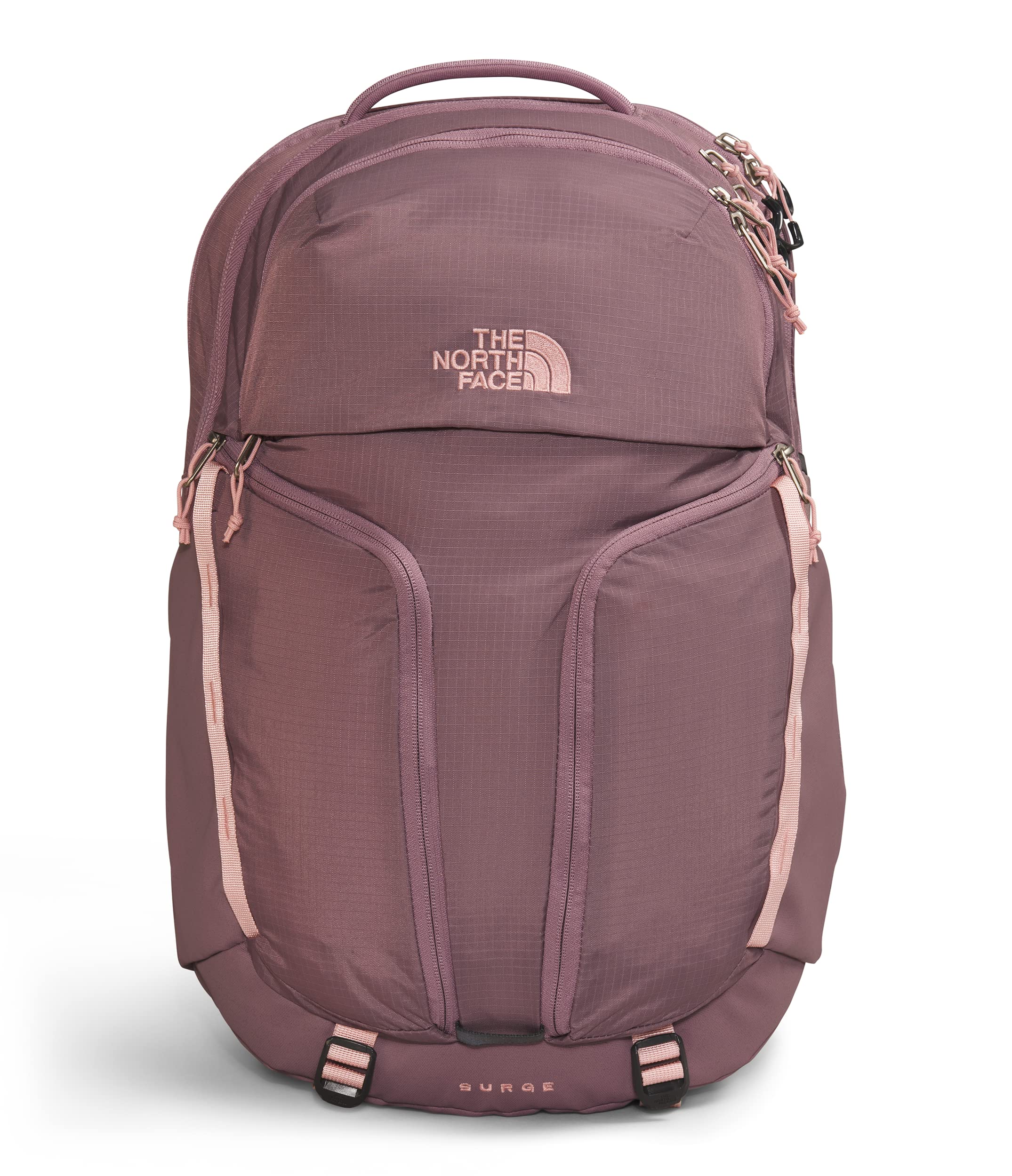 Mochila The North Face Surge Commuter Fawn Gris/rosa Para Mujer - Venta Internacional.