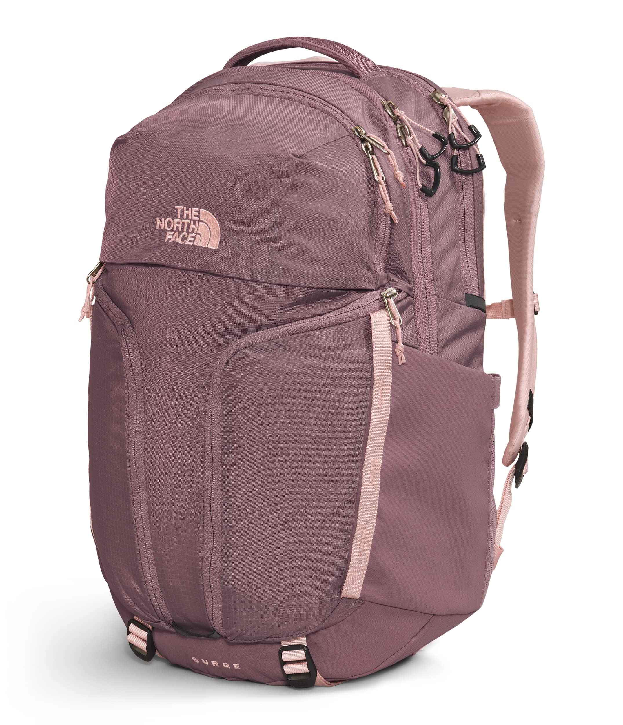 Foto 3 pulgar | Mochila The North Face Surge Commuter Fawn Gris/rosa Para Mujer - Venta Internacional.