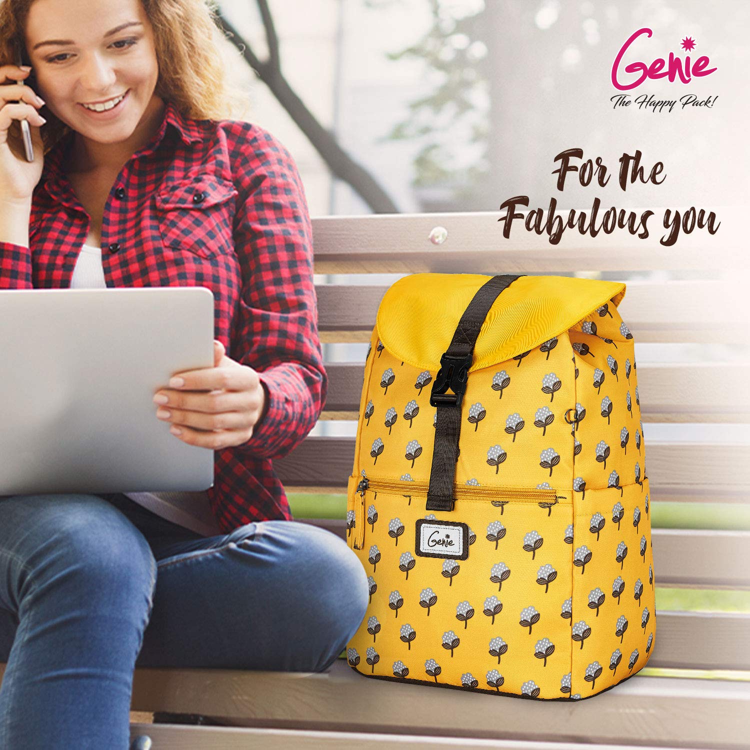 Foto 8 pulgar | Mochila Genie Dew Sun Yellow 16l Para Portátil Resistente Al Agua - Venta Internacional.
