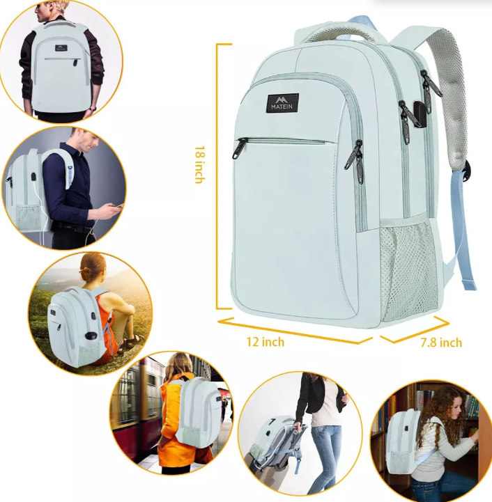 Foto 2 | Mochila Para Laptop 15.6 Pulgadas, Mochila De Viaje 35l, Mochila Para Hombre Y Mujer, Mochila Escolar, Antirrobo