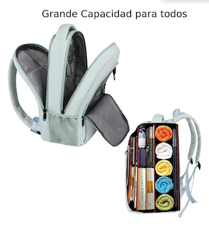 Foto 3 | Mochila Para Laptop 15.6 Pulgadas, Mochila De Viaje 35l, Mochila Para Hombre Y Mujer, Mochila Escolar, Antirrobo