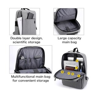 Foto 5 | Mochila Para Laptop Antirrobo Salida Usb Impermeable