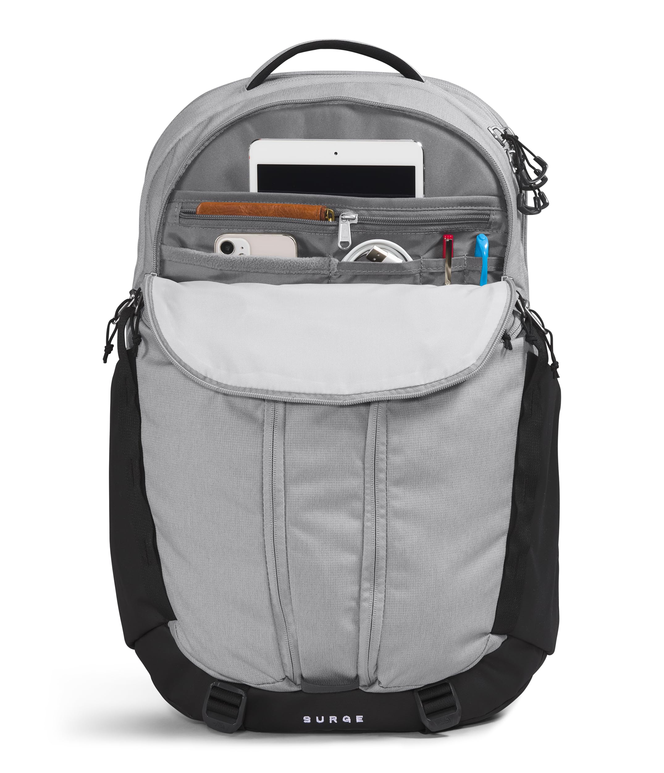 Foto 4 | Mochila The North Face Surge Commuter Commuter Para Portátil 31 L, Color Gris Meldado - Venta Internacional.