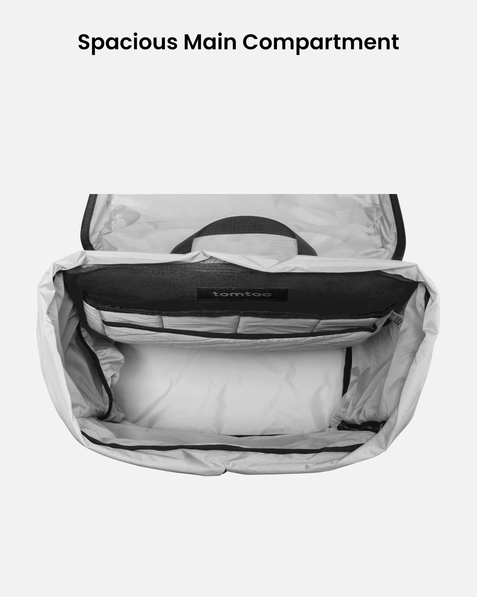 Foto 5 pulgar | Mochila Tomtoc con Solapa para Portátil Gris - Venta Internacional