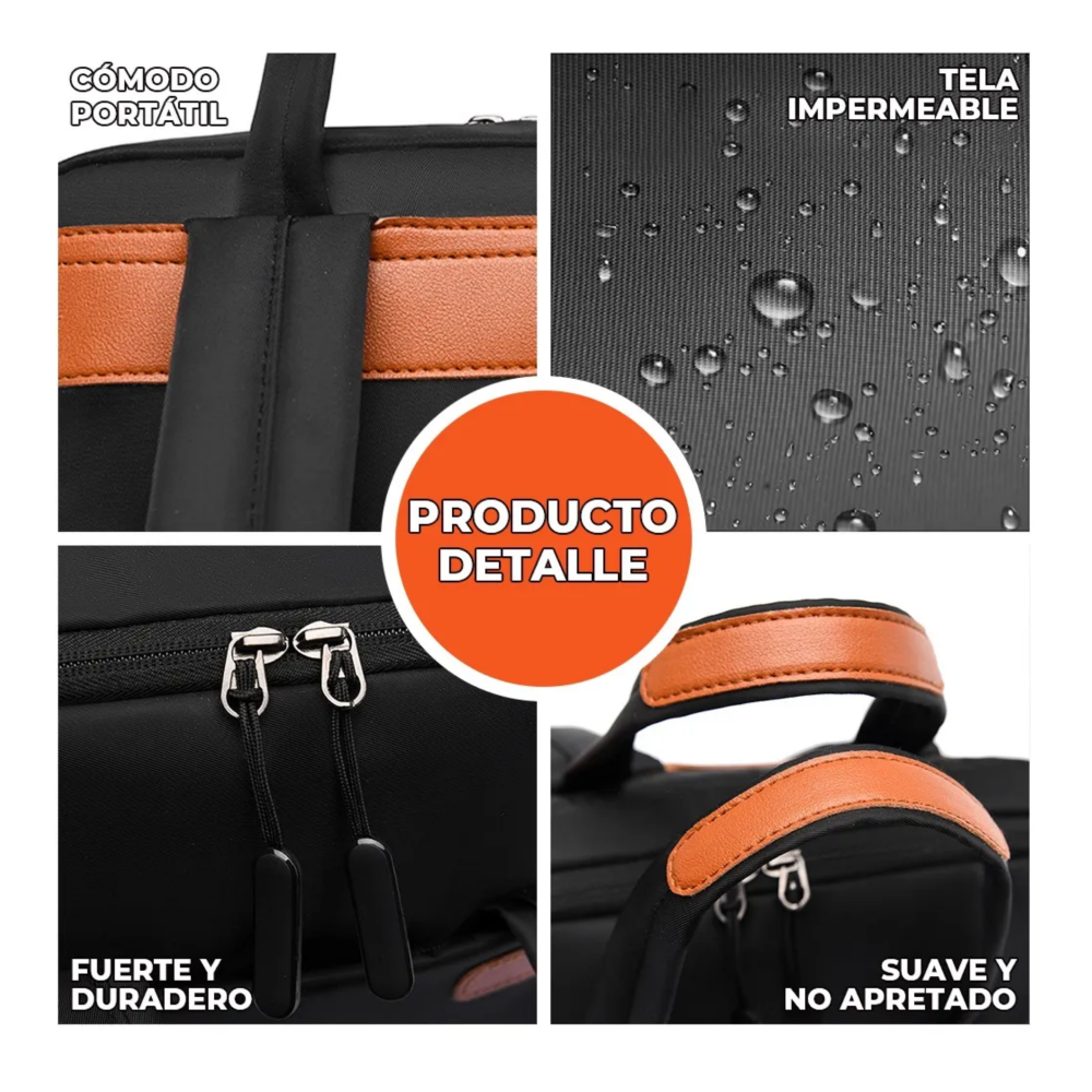 Foto 4 pulgar | Mochila Portátil Antirrobo Impermeable Para Laptop Belug,  Negro