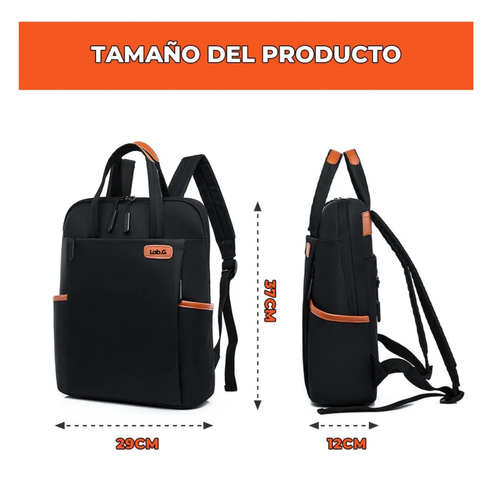 Foto 3 pulgar | Mochila Portátil Antirrobo Impermeable Para Laptop Lab.g,  Negro