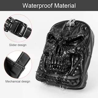 Foto 6 | Mochila para Laptop Jranter 15.6 Pulgadas con Forma de Calavera - Venta Internacional