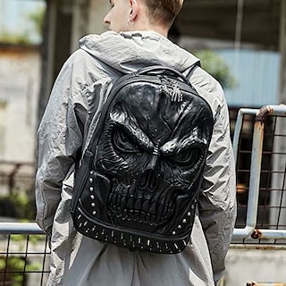 Foto 7 | Mochila para Laptop Jranter 15.6 Pulgadas con Forma de Calavera - Venta Internacional