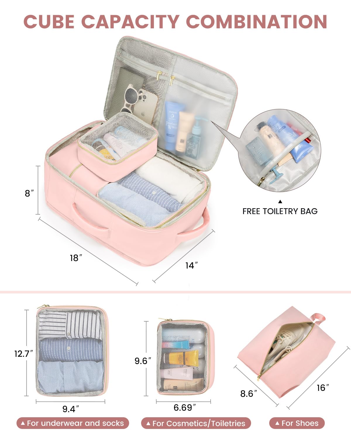 Foto 5 | Mochila De Viaje Lovevook 40l Para Mujer Con Portátil De 17 Pulgadas Compar - Venta Internacional.