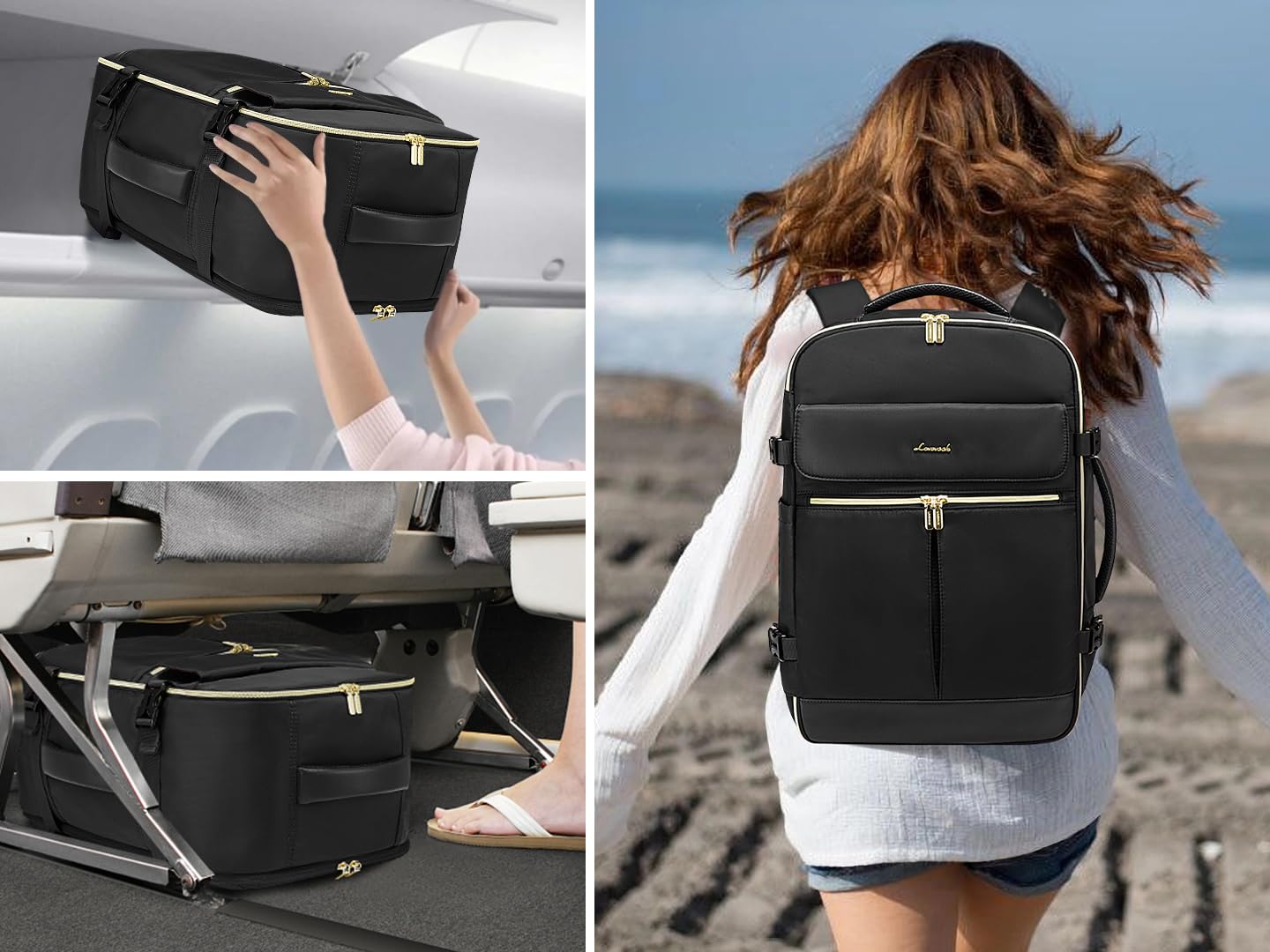 Foto 6 pulgar | Mochila De Viaje Lovevook 40l Para Portátil Impermeable De 17,3'' Para Mujer - Venta Internacional.