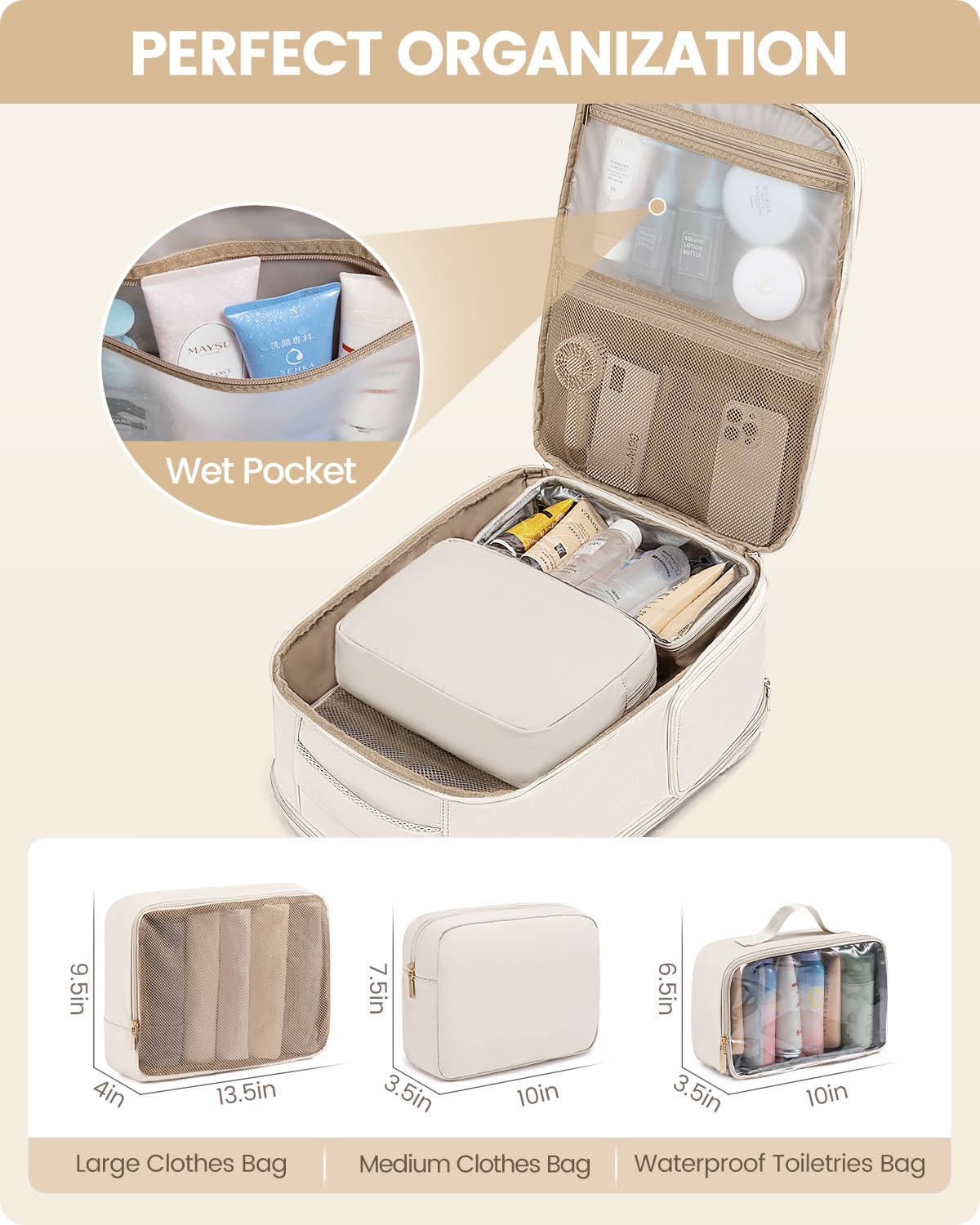 Foto 7 pulgar | Mochila De Viaje Lovevook Para Mujer Con Compartimento Para Zapatos 50l - Venta Internacional.