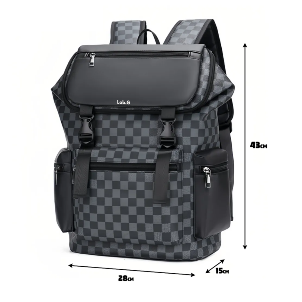 Foto 4 pulgar | Mochila De Viaje De Negocios Antirrobo Para Para Lap Lab.g,  Negro Gris Rombos