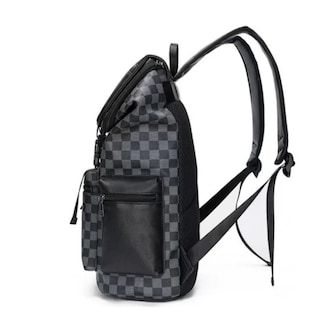 Foto 4 | Mochila De Viaje De Negocios Antirrobo Para Para Lap Lab.g, Negro Gris Rombos