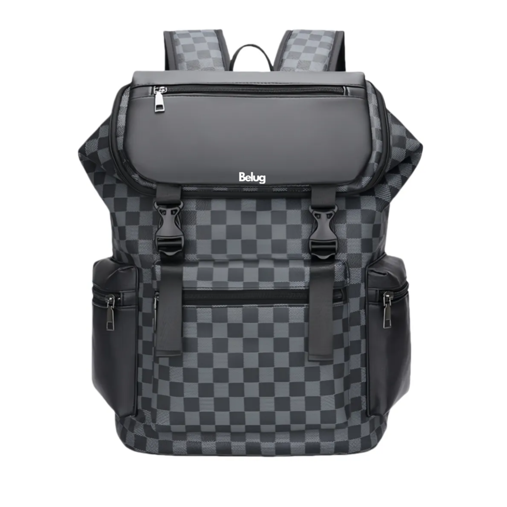 Foto 2 pulgar | Mochila De Viaje De Negocios Antirrobo Para Para Lap Belug, Negro Gris Tartan
