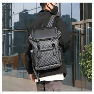 Foto 2 | Mochila De Viaje De Negocios Antirrobo Para Para Lap Belug, Negro Gris Tartan