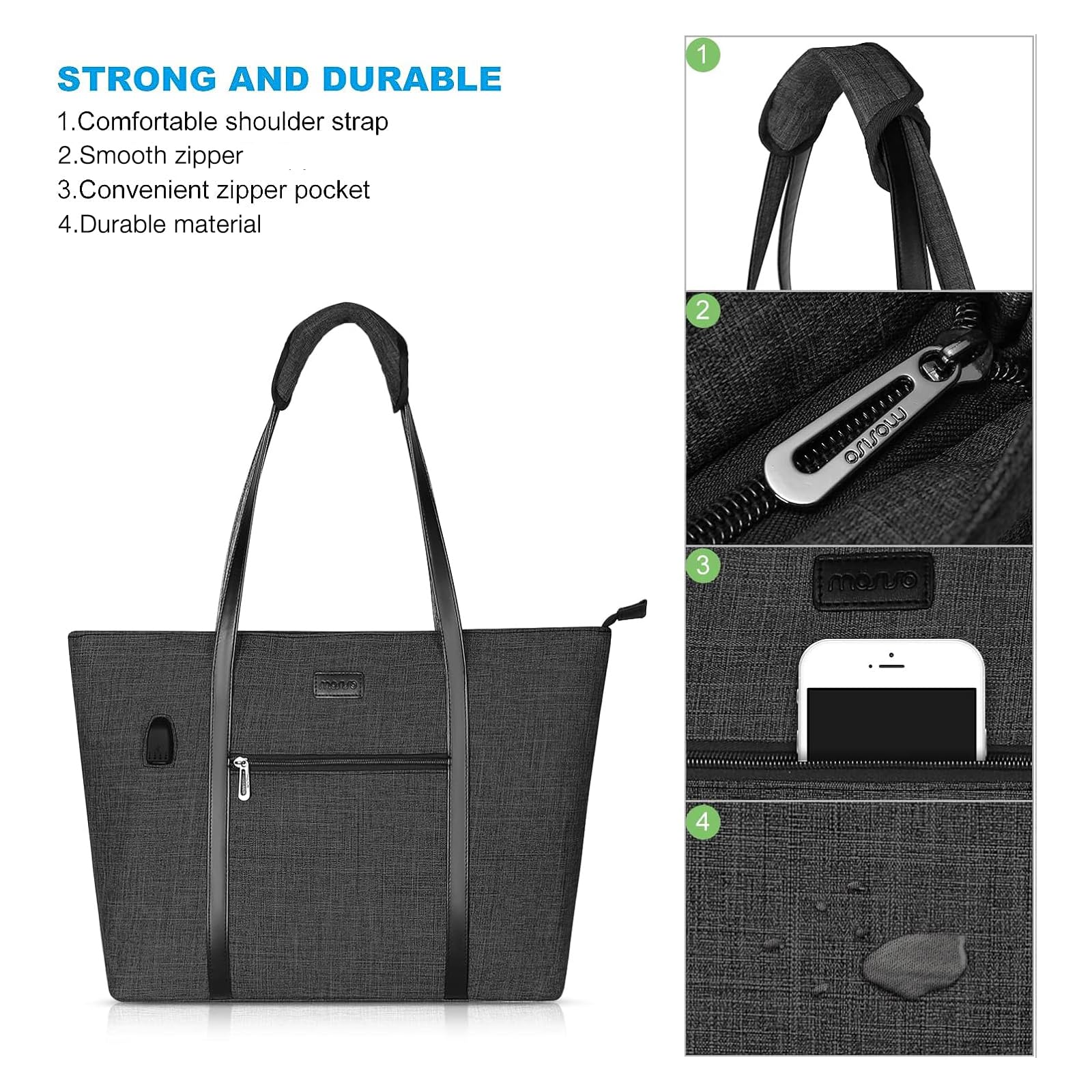 Foto 4 pulgar | Bolsa para Portátil Mosiso con Puerto Usb - Venta Internacional