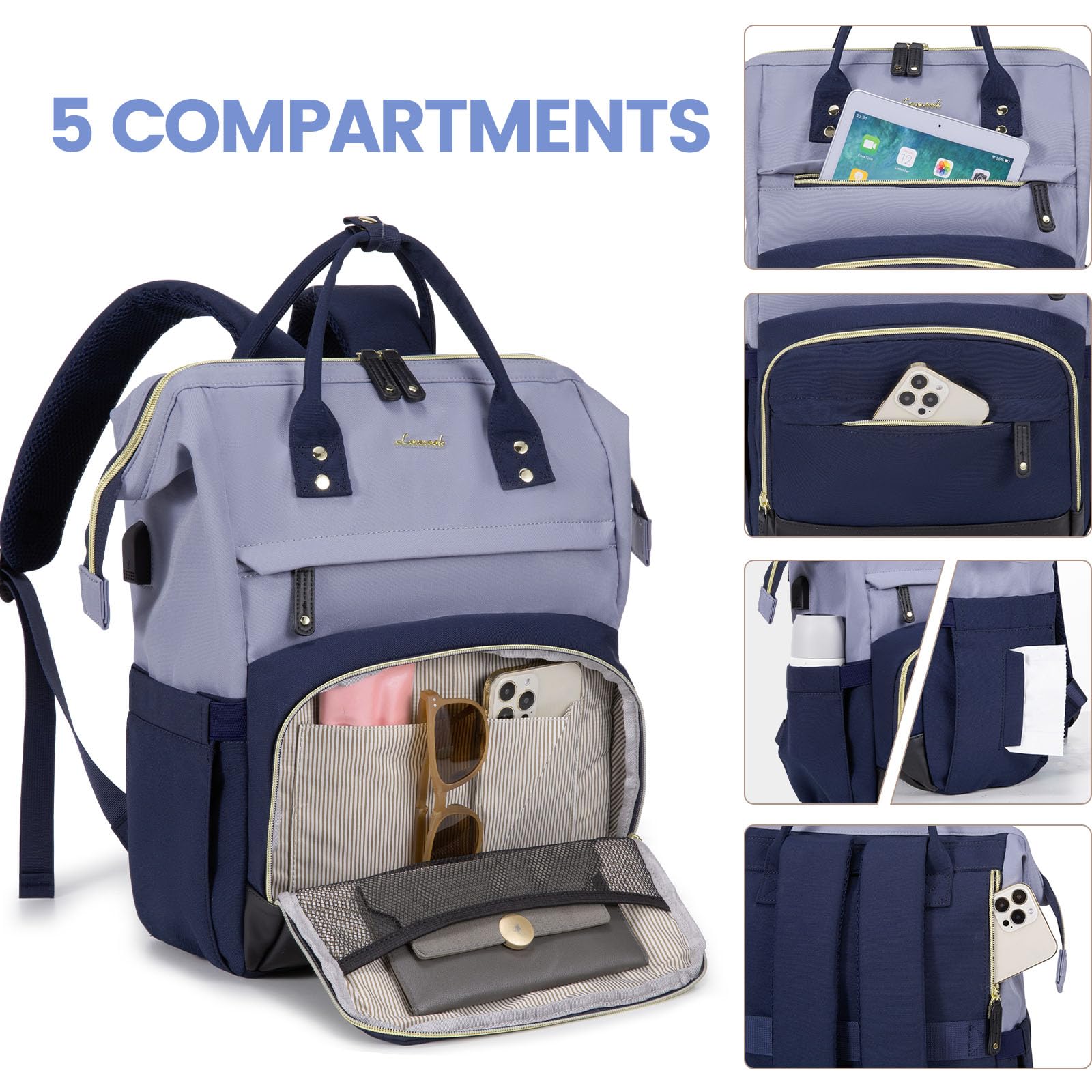 Foto 4 pulgar | Mochila para Laptop 15.6 Pulgadas Lovevook-Venta Internacional