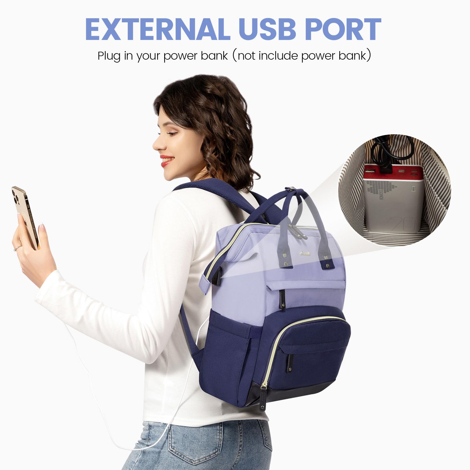 Foto 5 | Mochila para Laptop 15.6 Pulgadas Lovevook-Venta Internacional