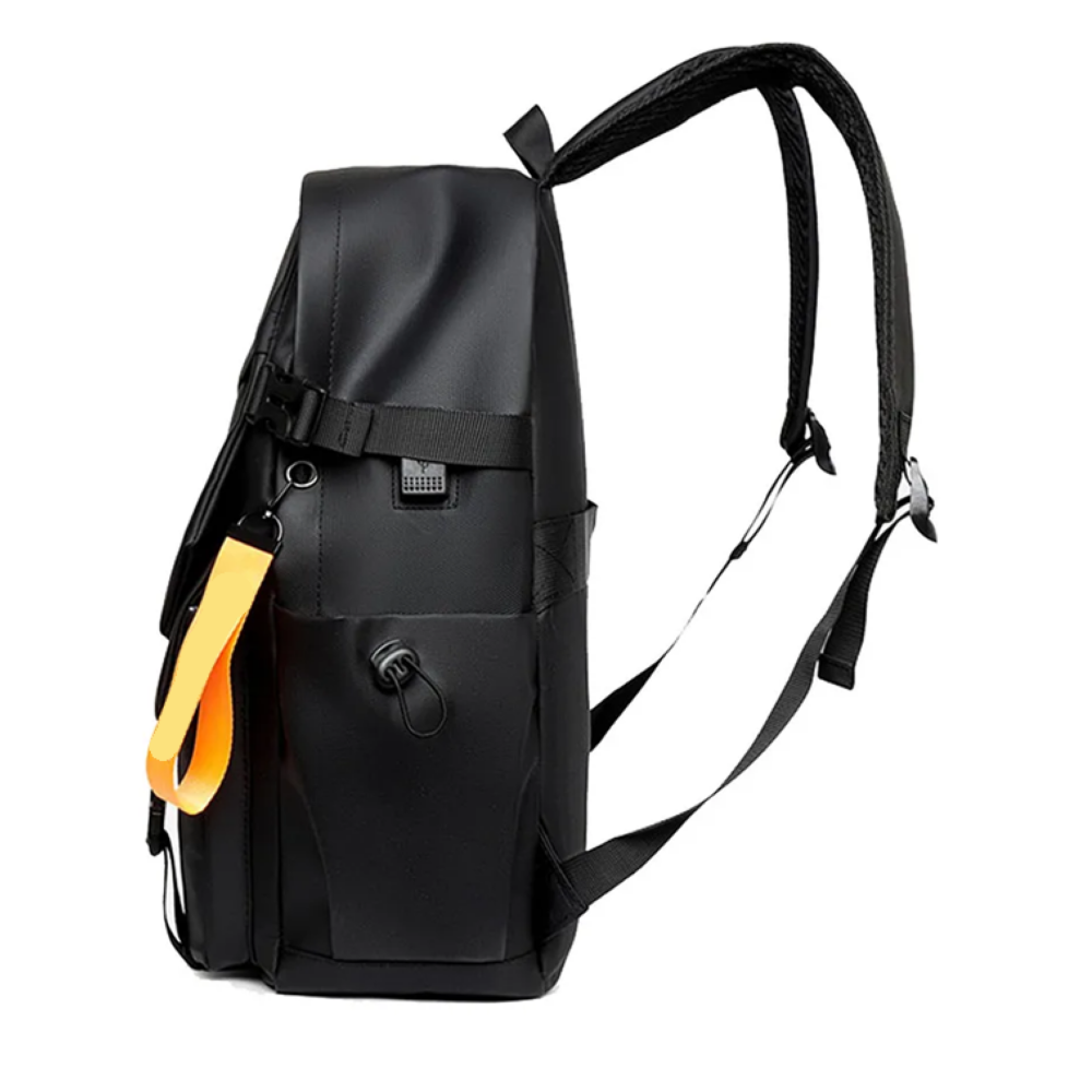 Foto 3 pulgar | Mochila Para Laptop Impermeable Lab.g,  Bolsa Negro Detalles Naranja
