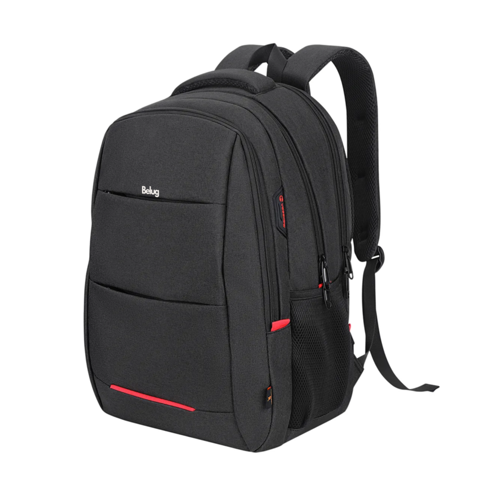 Foto 2 pulgar | Mochila Para Laptop Antirrobo Belug,  Negro Detalle Rojo